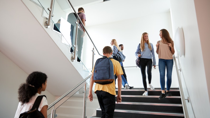 Honeywell5-students-stairwell