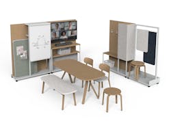 The Kiosk Collection from Teknion creates adaptable workspaces.