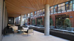 The outdoor space at the Perkins&Will Austin Studio gives employees flexibility in where they want to work.