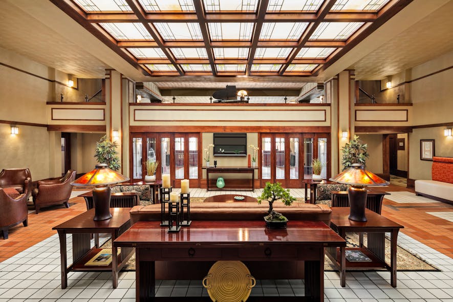 From the moment guests step into the lobby, they&rsquo;re immersed in surroundings that feel historically significant, yet modern at the same time. The refresh of the Historic Park Inn Hotel, originally named the City National Bank and Hotel, ensures most of the areas remain true to their original design intent.