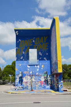 “The Living Room” is a 42-foot-tall unfinished home turned inside out that performs as a landmark and social sculpture within the Miami Design District, which the students spent time hand sketching during their tour. “The Living Room” is a 42-foot-tall unfinished home turned inside out that performs as a landmark and social sculpture within the Miami Design District, which the students spent time hand sketching during their tour.