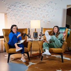 Room &amp; Board partnered with San Francisco-based sneaker artists Vicky Vuong (@cestlavic) and Ann Duskus (@studioduskus) on their new studio. The space serves as a multi-functional area for content creation, workshops, podcasting and filming. Featuring the Boden Leather Chair and Chilton Table.