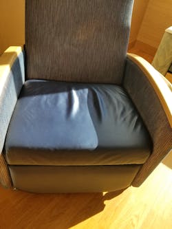 Puddling and stretching of polyurethane seat cushions is a common failure seen in healthcare applications when products have not been maintained correctly or substandard fabrics have been specified.