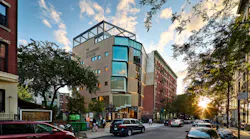 An ultramodern space for the community, the new building for BroSis reuses bricks and terracotta from its former building, in an ode to Harlem's historic architecture.
