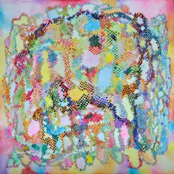 Artist Eve Hennessa's work seen here has been translated into abstract carpet patterns thanks to ArtLifting and Mohawk. Artist Eve Hennessa's work seen here has been translated into abstract carpet patterns thanks to ArtLifting and Mohawk.