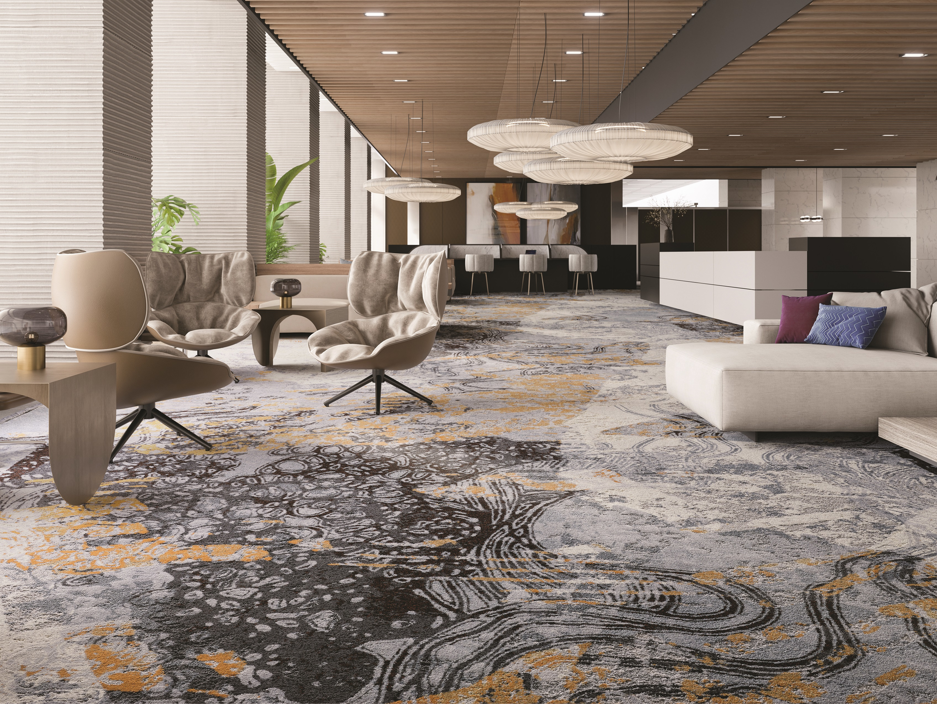 The Abstract Artistry collection is produced in collaboration with ArtLifting, a platform to help artists struggling with housing insecurity or disabilities.