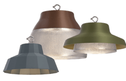 The resin in these 3D-printed luminaires can be shredded and reused to produce new luminaires at the end of their useful life. The resin in these 3D-printed luminaires can be shredded and reused to produce new luminaires at the end of their useful life.