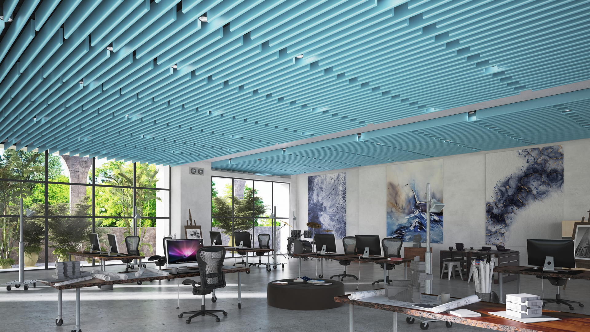 5 Round Tavola Hero Light Blue