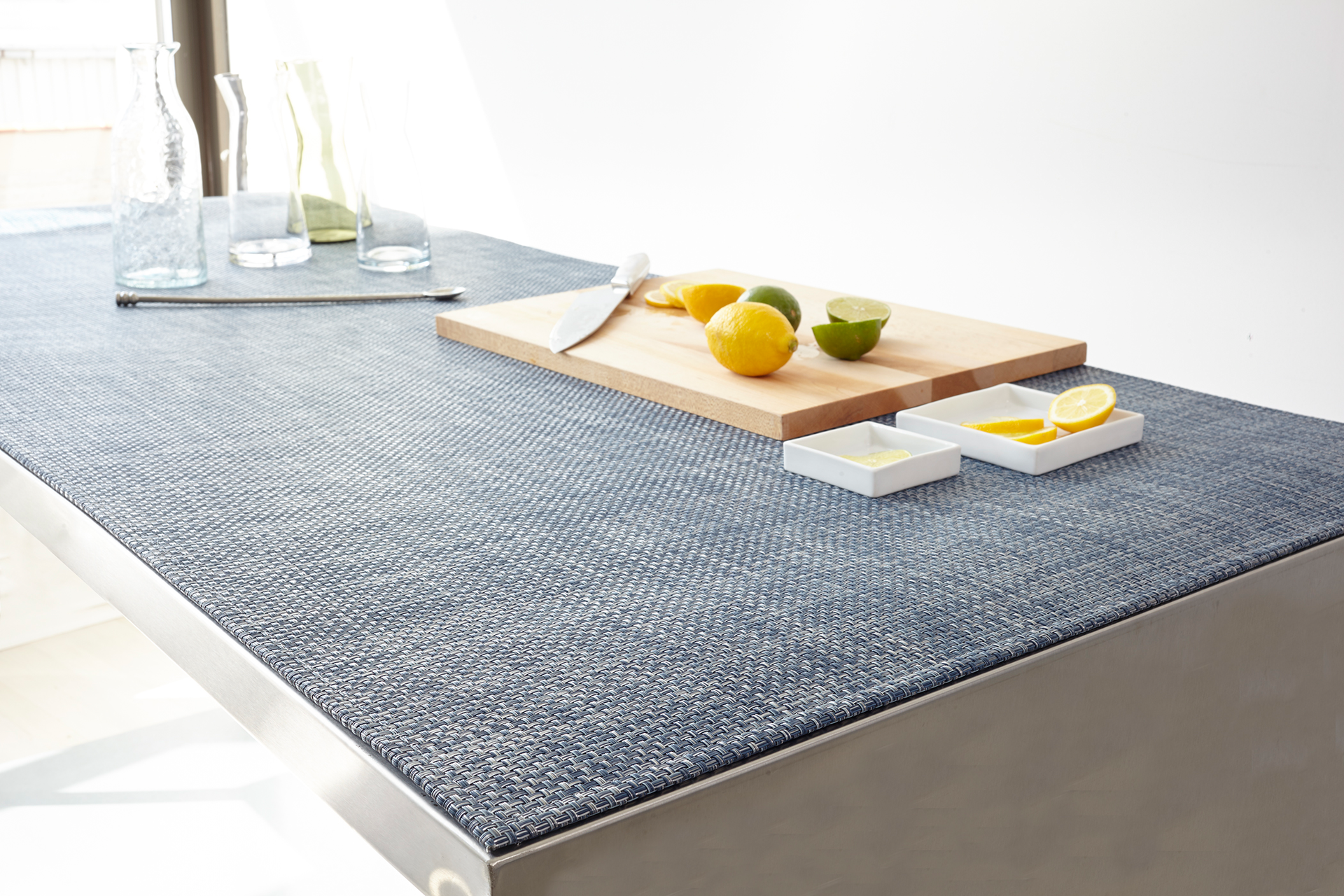 Chilewich Worktop Basketweave Denim 02