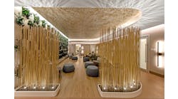 Biophilic elements create a calming sanctuary space at the New York Presbyterian Center for Integrative Health.
