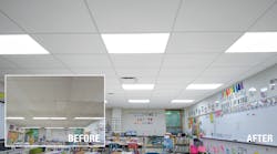 Before and after of Panther Valley Elementary School in Nesquehoning, Pa., thanks to their Armstrong + Awair IEQ Monitoring pilot program.