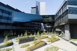 The massive, LEED Platinum-certified building was built to accommodate a workforce of nearly 3,000. The massive, LEED Platinum-certified building was built to accommodate a workforce of nearly 3,000.