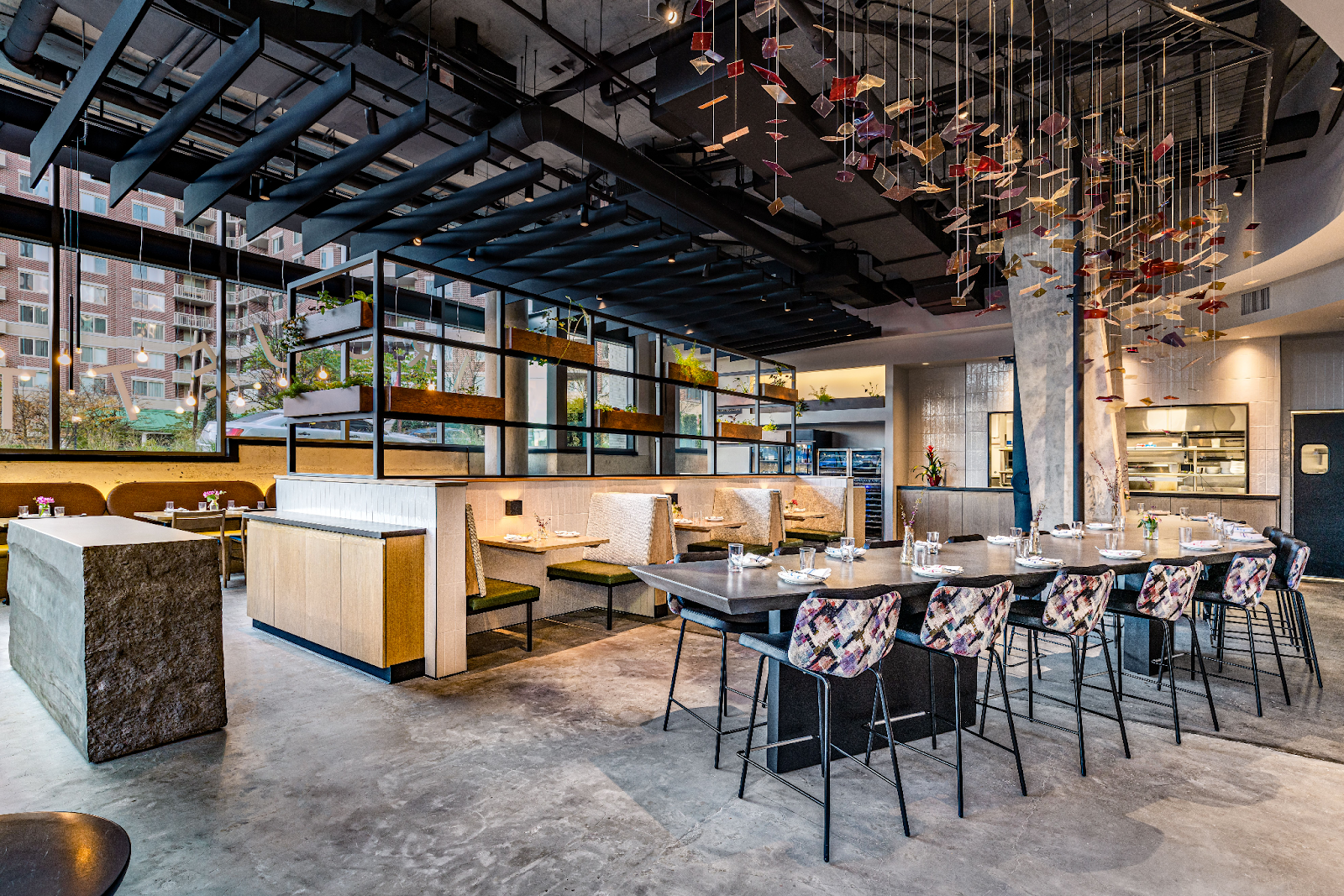 //3877 captured the unique movement and dynamism of the space through the owners' foundational pillars for their F&B vision.