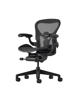 The Herman Miller Aeron Chair is made with ocean-bound plastic. Its recycled content is projected to save 150 tons of plastic annually&mdash;equal to approximately 15 million single-use water bottles.
