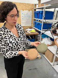 Raquel Laranjeira, design director for Amorim Cork Composites / ACC Design Studio / iCork looks at items created from cork oak.