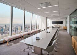 A large main boardroom can be broken down into two and frames stunning views of New York Harbor. A large main boardroom can be broken down into two and frames stunning views of New York Harbor.