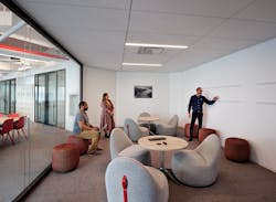 Comfy huddle areas allow for productive internal collaboration.