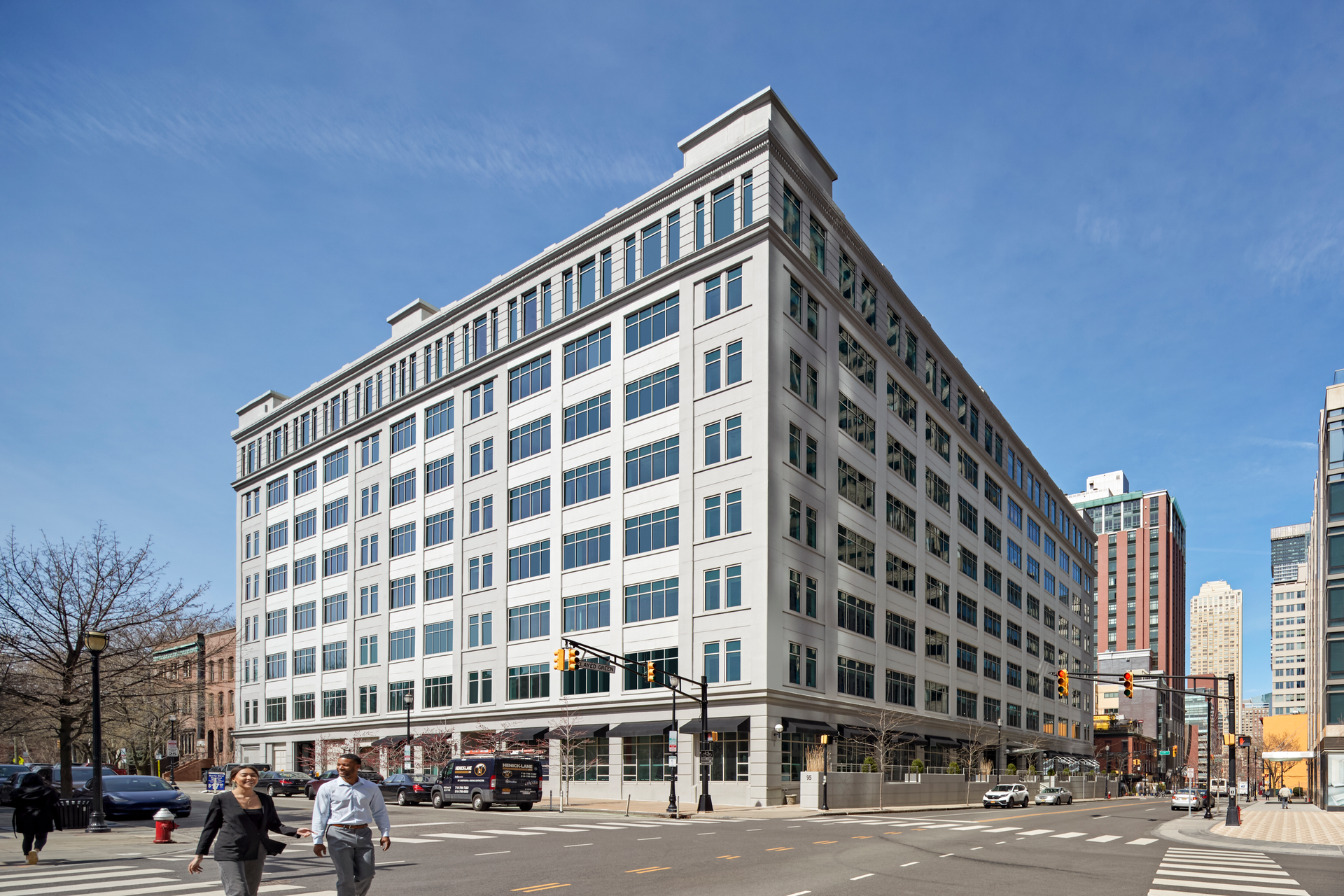 Fork & Good is located in 95 Greene; an advanced Life Sciences hub in Jersey City also designed by SGA