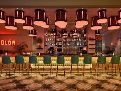 Ol&oacute;n is a restaurant and bar in Atlantic City, NJ, designed by dash, embodies the spirit of Latin culture, featuring a palette of creme, blue, handcrafted macrame and sun-bleached walls.