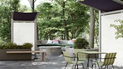 Outdoor meeting spaces are becoming more popular because of the many benefits they provide for occupants. Outdoor meeting spaces are becoming more popular because of the many benefits they provide for occupants.