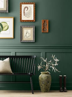 Sherwin-Williams Colormix Forecast 2024, Anthology: Volume One. Palette No. 1 Billiard Green SW 0016.
