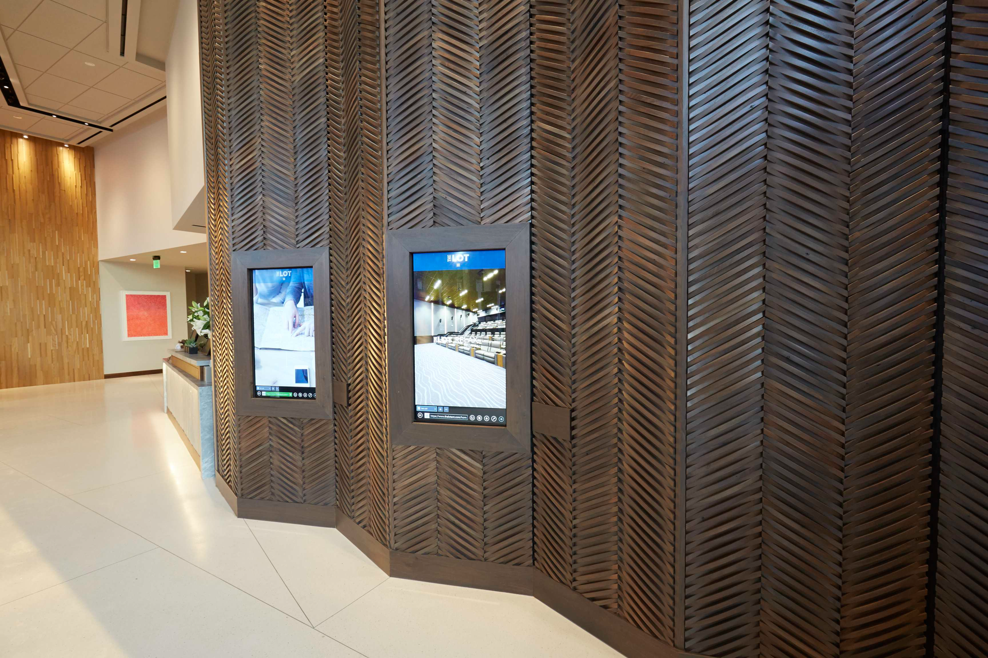 Inceptiv Curva wallcovering in Brown Ash at The Lot.