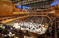 The stage at David Geffen Hall is flanked by balconies, providing an amazing seat for patrons or additional space for performers. The stage at David Geffen Hall is flanked by balconies, providing an amazing seat for patrons or additional space for performers.