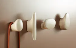Enki coat hooks in white oak.
