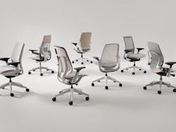 CarbonNeutral Certified Steelcase seating includes (from left to right) Steelcase Series 2, Leap, Think, Steelcase ​​Karman, Gesture, ​​Steelcase Series 1 and Amia CarbonNeutral Certified Steelcase seating includes (from left to right) Steelcase Series 2, Leap, Think, Steelcase ​​Karman, Gesture, ​​Steelcase Series 1 and Amia