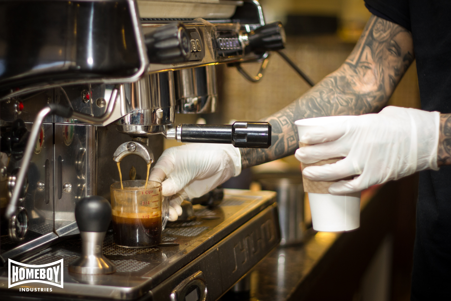 Homeboy Industries offers job training in the food service industry for formerly gang involved and previously incarcerated.