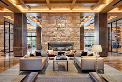 The 500-room Omni PGA Frisco Resort features architectural design by SB Architects and Jeffrey Beers International that is inspired by Texas Modernism. The 500-room Omni PGA Frisco Resort features architectural design by SB Architects and Jeffrey Beers International that is inspired by Texas Modernism.