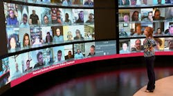 Harvard Business School Executive Education students are displayed prominently on a super large high-definition screen in a broadcast studio-quality Live Online Classroom in Boston. Harvard Business School Executive Education students are displayed prominently on a super large high-definition screen in a broadcast studio-quality Live Online Classroom in Boston.