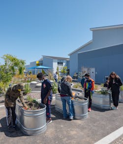 All indoor learning spaces are directly connected to climatically tuned outdoor gardens, yards, balconies, and courts that encourage multimodal teaching and learning through experiment, observation, play and discovery.