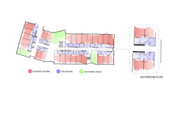 This is a mini-suite bathroom layout. This is a mini-suite bathroom layout.