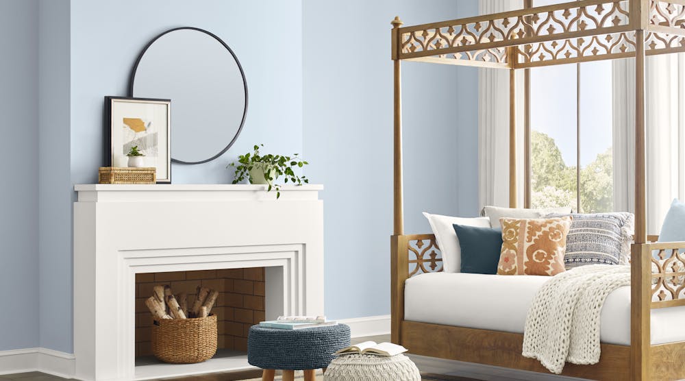 Sherwin-Williams&apos; 2024 Color of the Year is Upward SW 6239, a shade of blue.