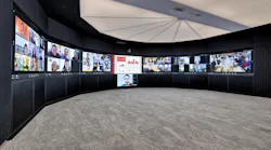 Called the Decision Theatre, this hybrid space at Helios Education Foundation in Phoenix supports a high level of customizable remote collaboration.