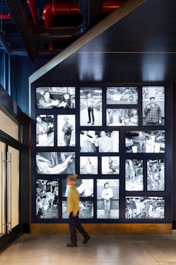 Vintage photography of the fish market showcases the site’s history. Vintage photography of the fish market showcases the site’s history.