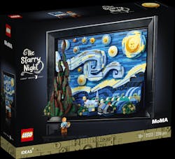 The Vincent van Gogh Starry Night LEGO set.