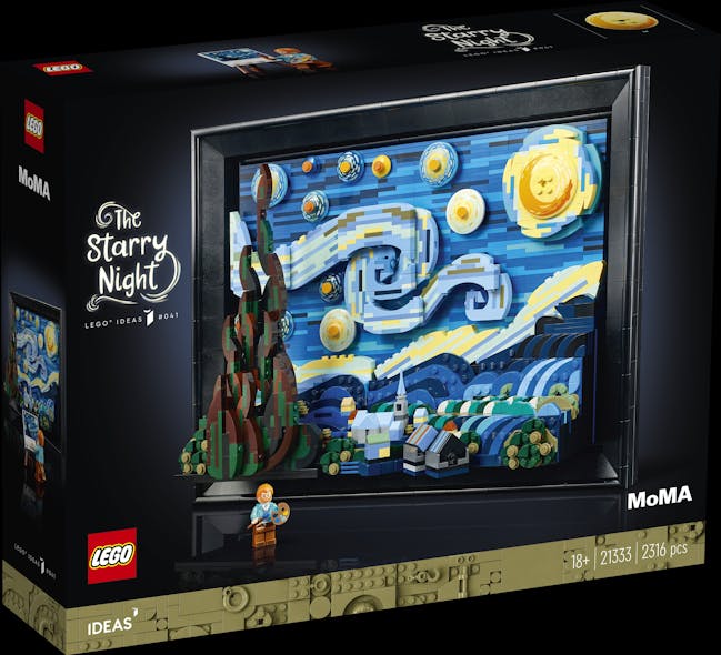 The Vincent van Gogh Starry Night LEGO set.