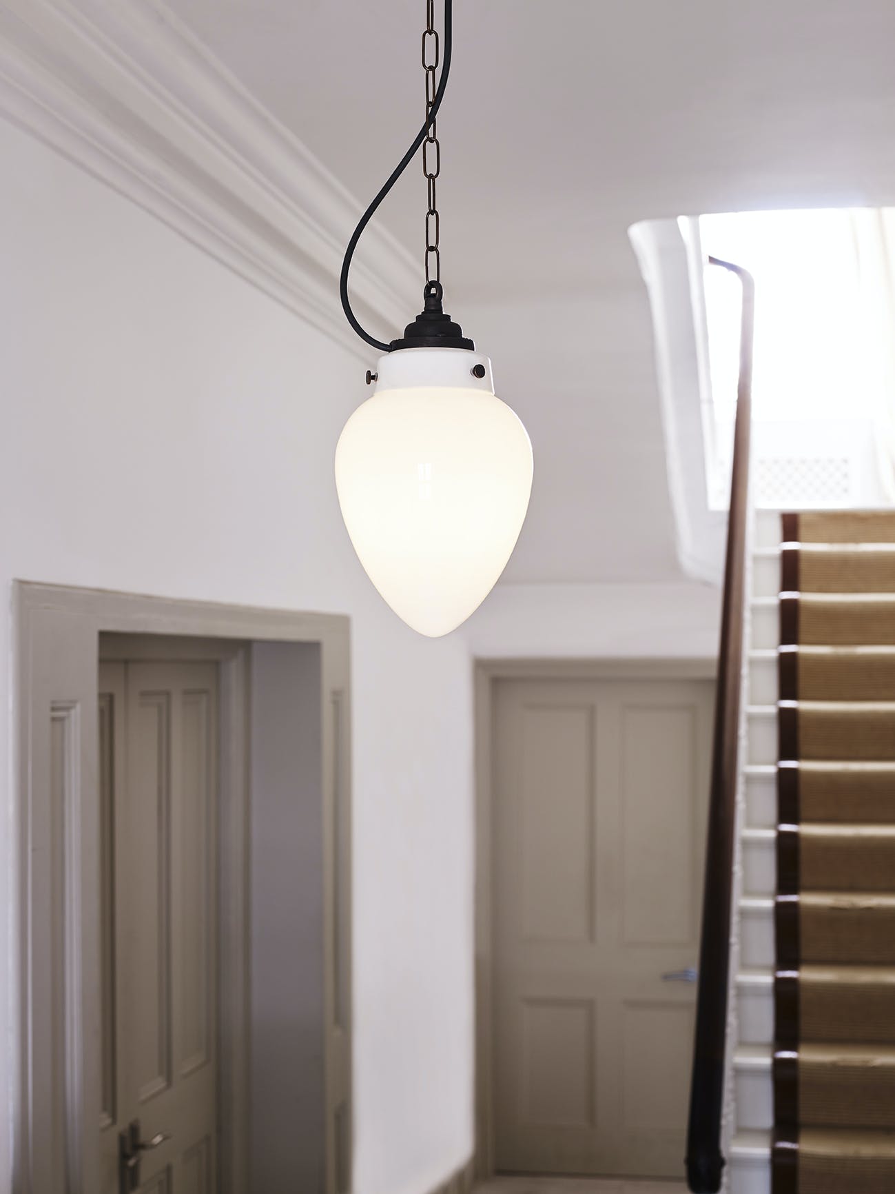 The Pine Pendant can illuminate indoor and outdoor spaces.