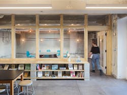 Philly-based firm Kaminski + Pew transformed a former mechanical room into a new office for urban developer Scout LTD. Philly-based firm Kaminski + Pew transformed a former mechanical room into a new office for urban developer Scout LTD.