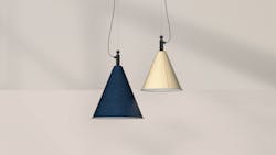 The Cono acoustic pendant comes in two sizes and 50 wool finishes.