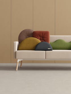 Casework Pillow collection features wave, half moon, square and round shapes.