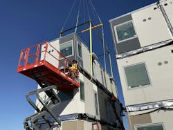 The San Mateo County Navigation Center in Redwood City, California, under construction. The San Mateo County Navigation Center in Redwood City, California, under construction.