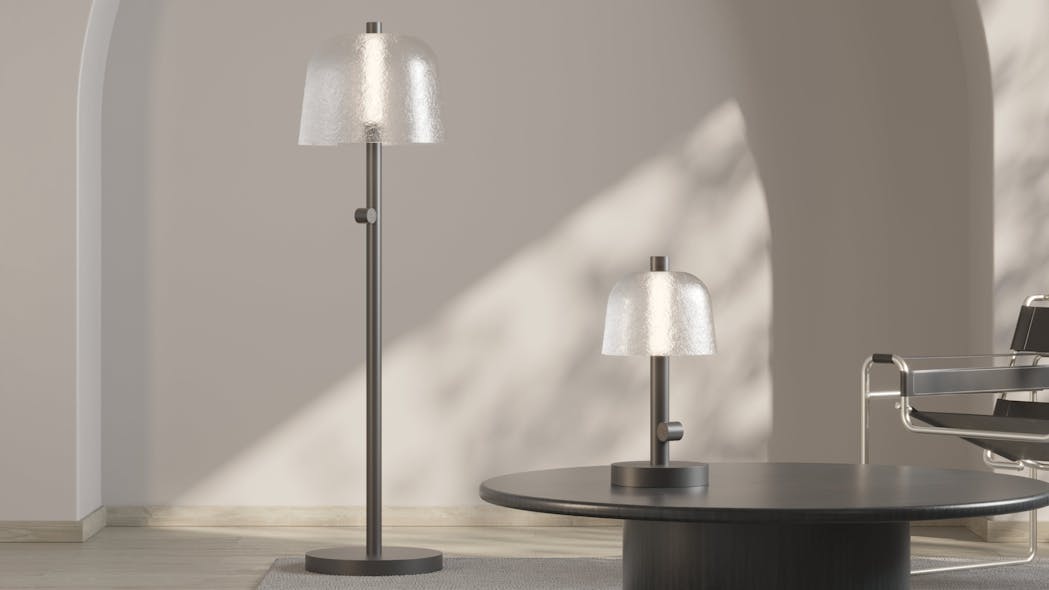 The Symbioosa lighting collection features a floor and side table lamp.