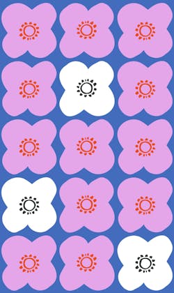 Pattern &apos;Fleur de Tachee&apos; by Rachel Gloria Adams.