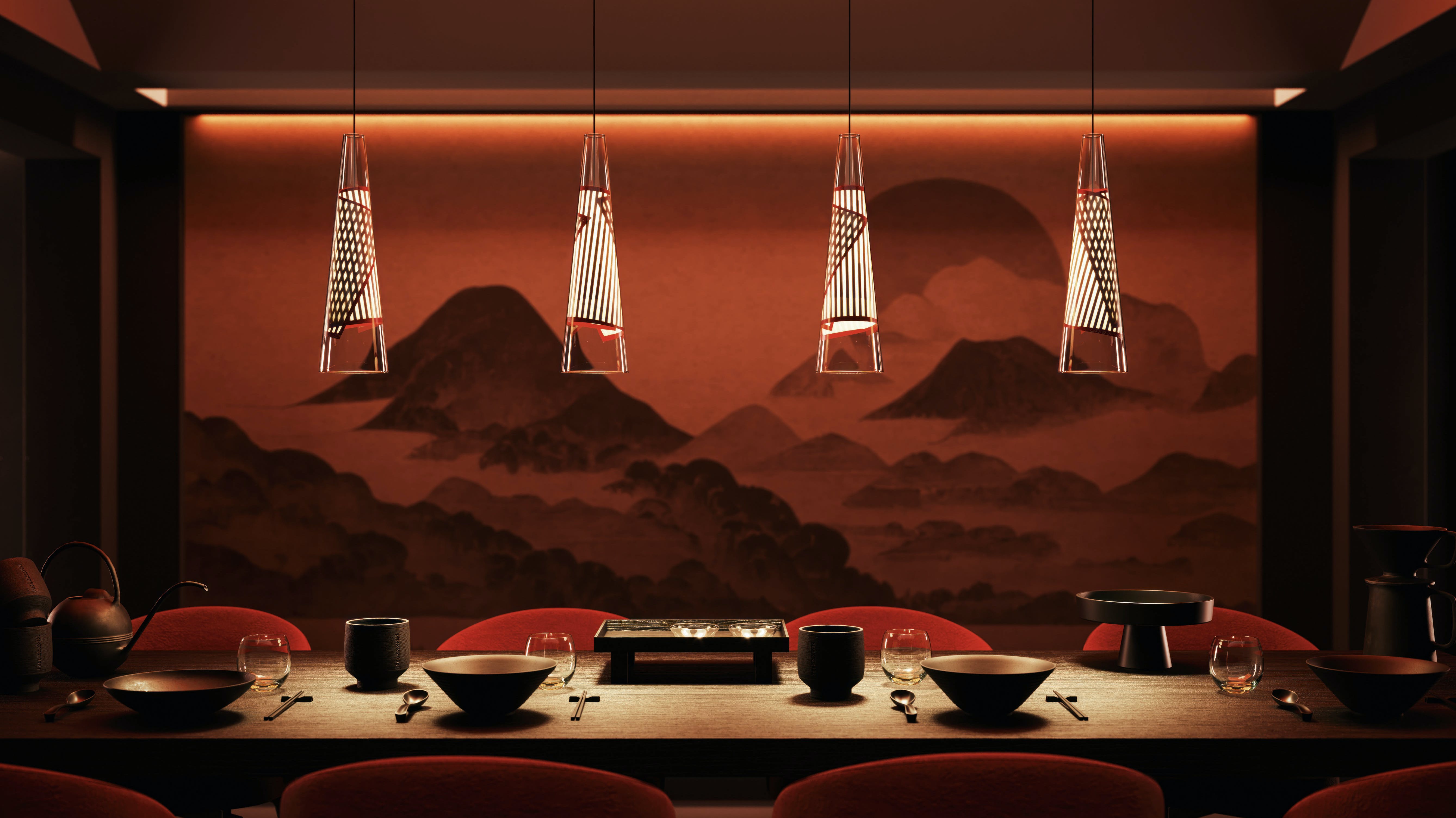 Cono di Luce over a table.