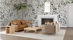 Foilage wallcovering in Ivy by Innovations