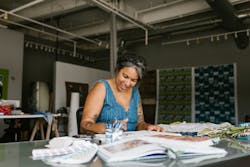 Rachel Gloria Adams, creator of Fleur de Tachee, available on Designtex' Digital Studio. Rachel Gloria Adams, creator of Fleur de Tachee, available on Designtex' Digital Studio.