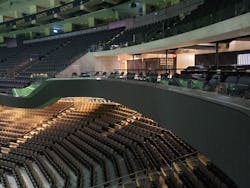 The Caesars Superdome updates feature stylish floating railing. The Caesars Superdome updates feature stylish floating railing.